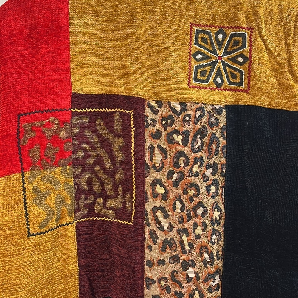 Vtg Allure Boutique Patchwork Painted Design Cord… - image 5